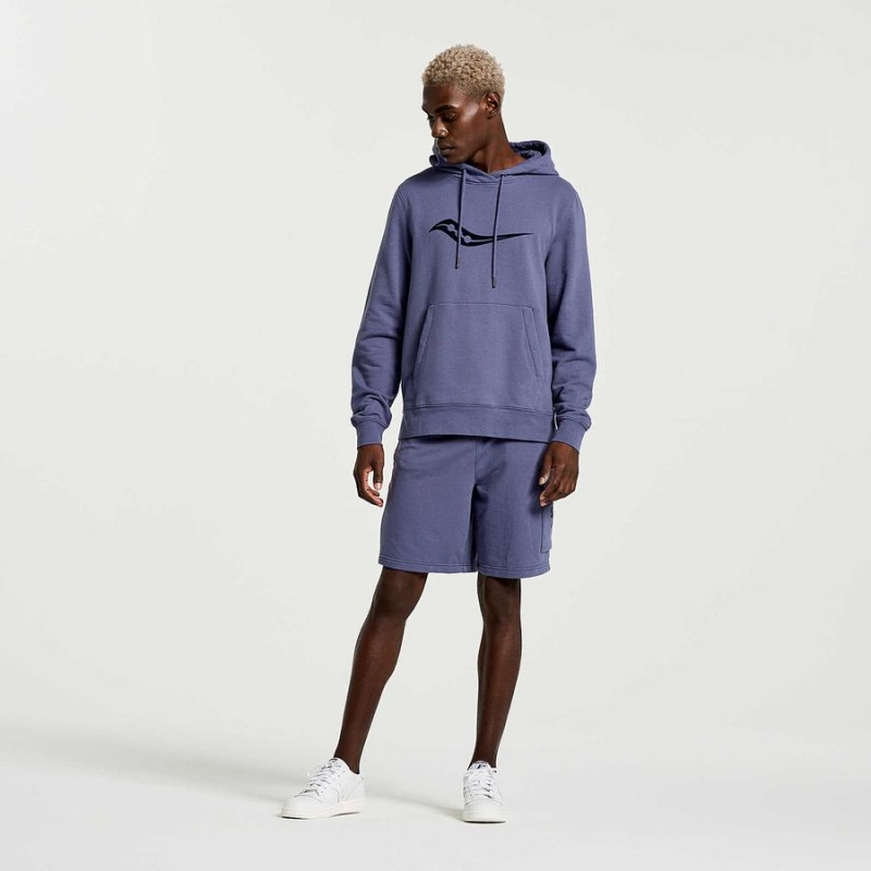 Men's Saucony Rested Hoodie Blue | SG S92307-Q70