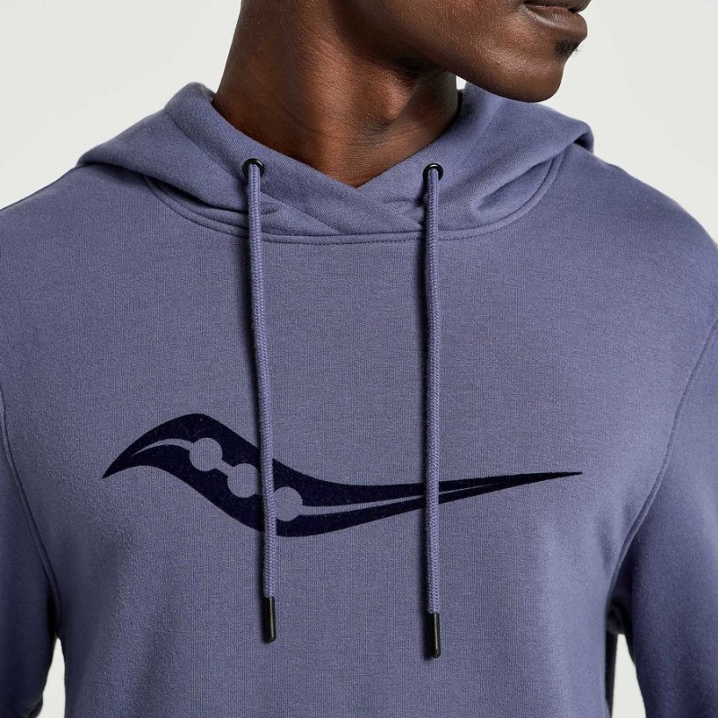 Men's Saucony Rested Hoodie Blue | SG S92307-Q70