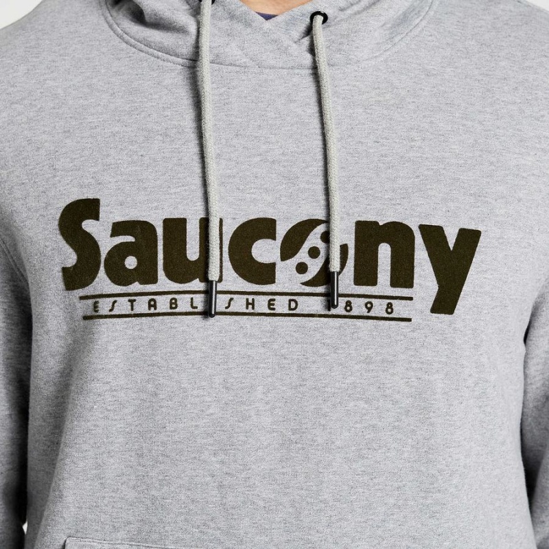 Men's Saucony Rested Hoodie Light Grey | SG S60194-K23