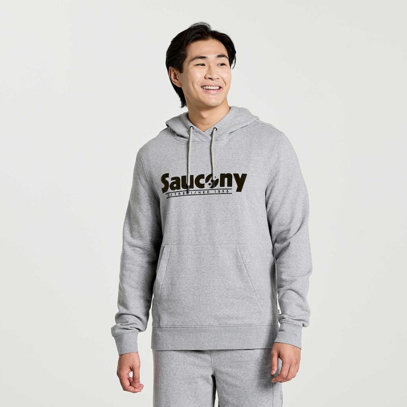 Men\'s Saucony Rested Hoodie Light Grey | SG S60194-K23