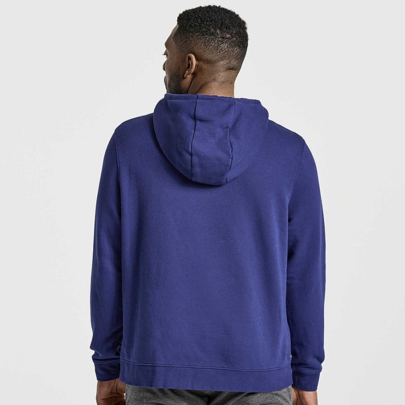 Men's Saucony Rested Hoodie Navy | SG S51083-E13