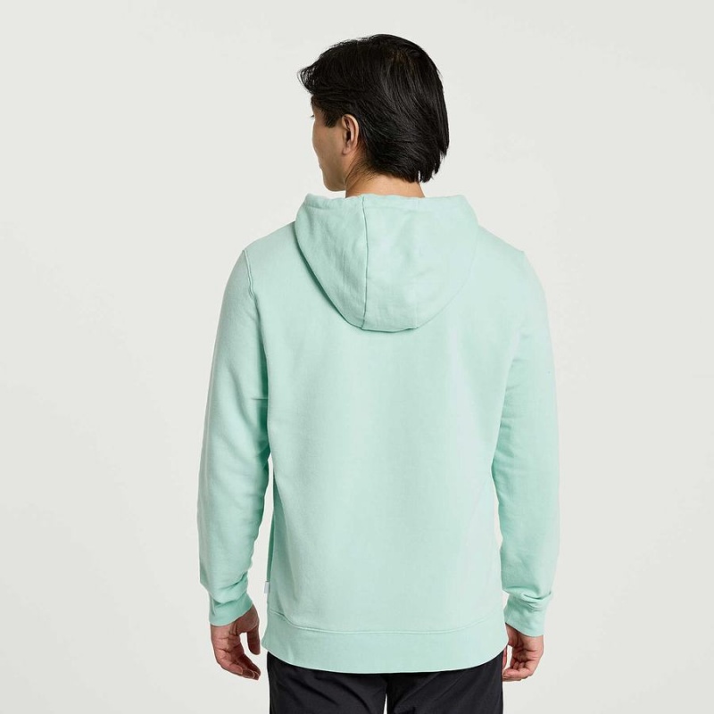 Men's Saucony Rested Hoodie Turquoise | SG S04617-W68