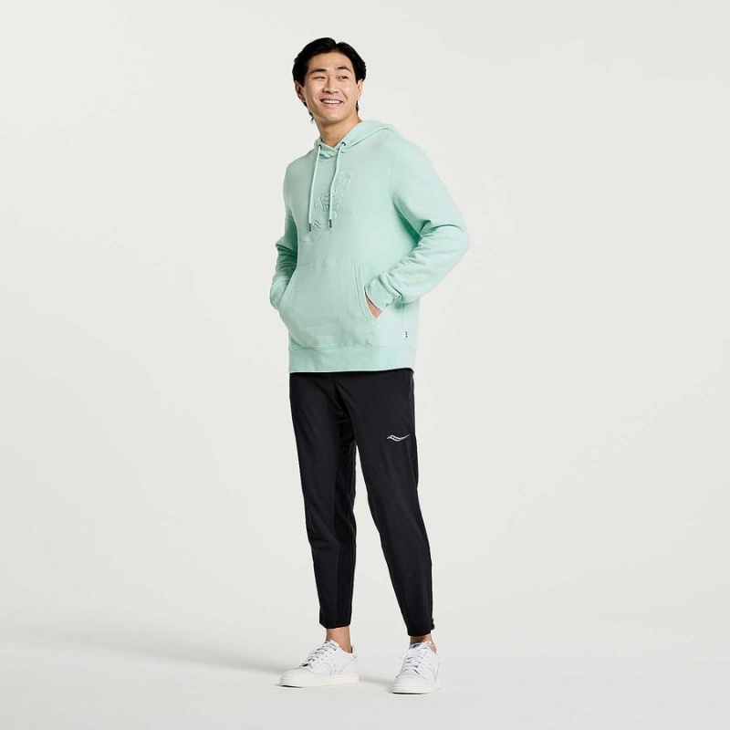 Men's Saucony Rested Hoodie Turquoise | SG S04617-W68