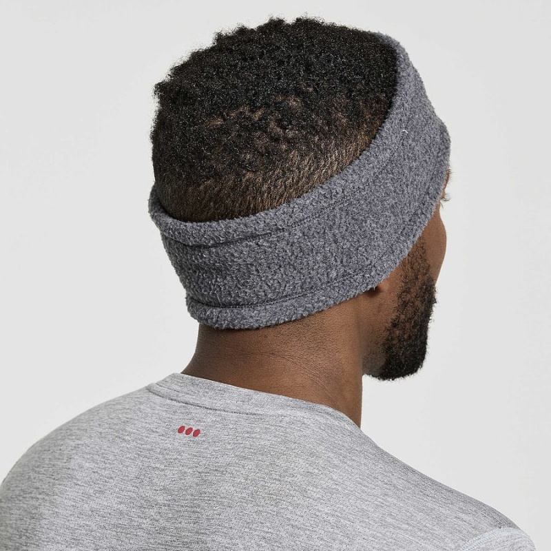 Men's Saucony Rested Sherpa Headband Black | SG S60127-J81