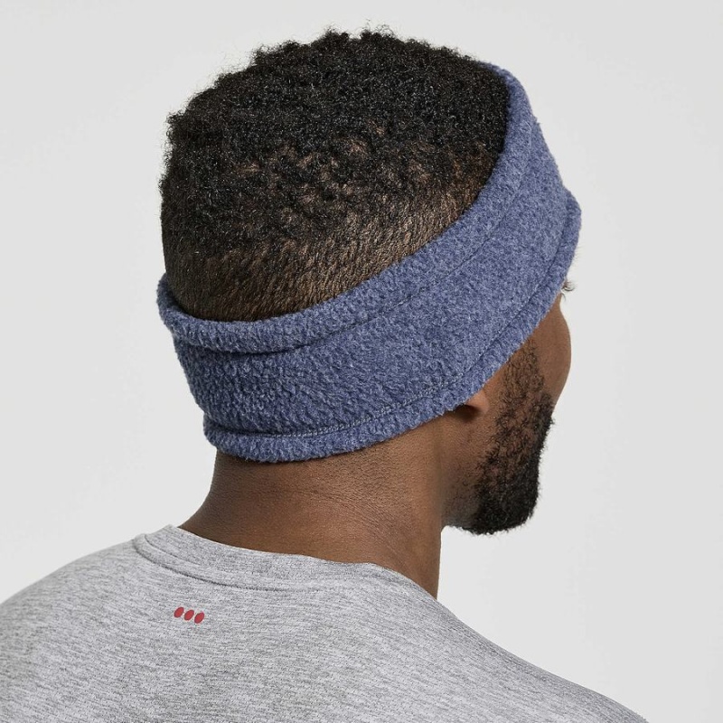 Men's Saucony Rested Sherpa Headband Navy | SG S89051-H48