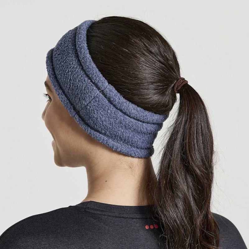 Men's Saucony Rested Sherpa Headband Navy | SG S89051-H48