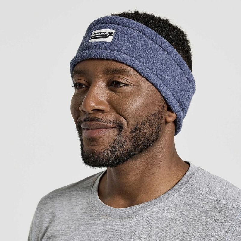 Men\'s Saucony Rested Sherpa Headband Navy | SG S89051-H48