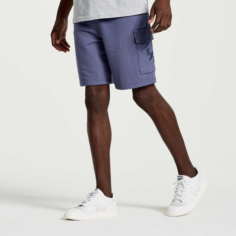 Men's Saucony Rested Sweat Shorts Blue | SG S73689-V12