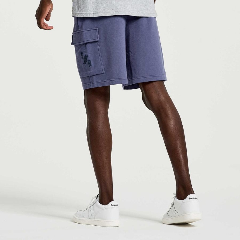 Men's Saucony Rested Sweat Shorts Blue | SG S73689-V12