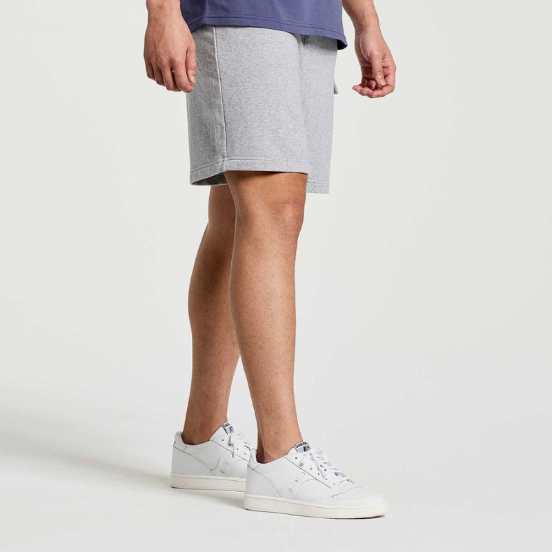 Men's Saucony Rested Sweat Shorts Light Grey | SG S85294-B54