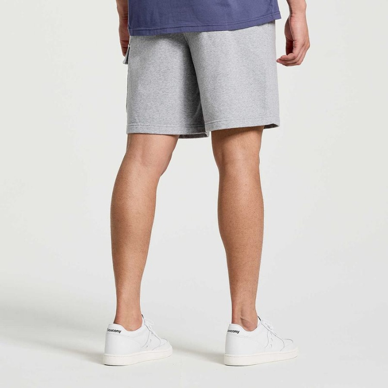 Men's Saucony Rested Sweat Shorts Light Grey | SG S85294-B54