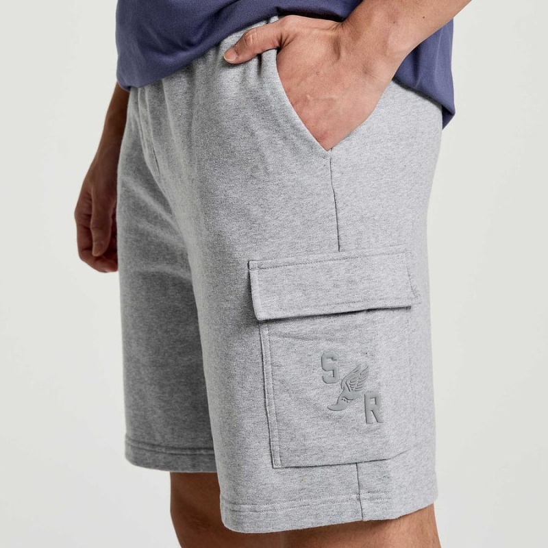 Men's Saucony Rested Sweat Shorts Light Grey | SG S85294-B54