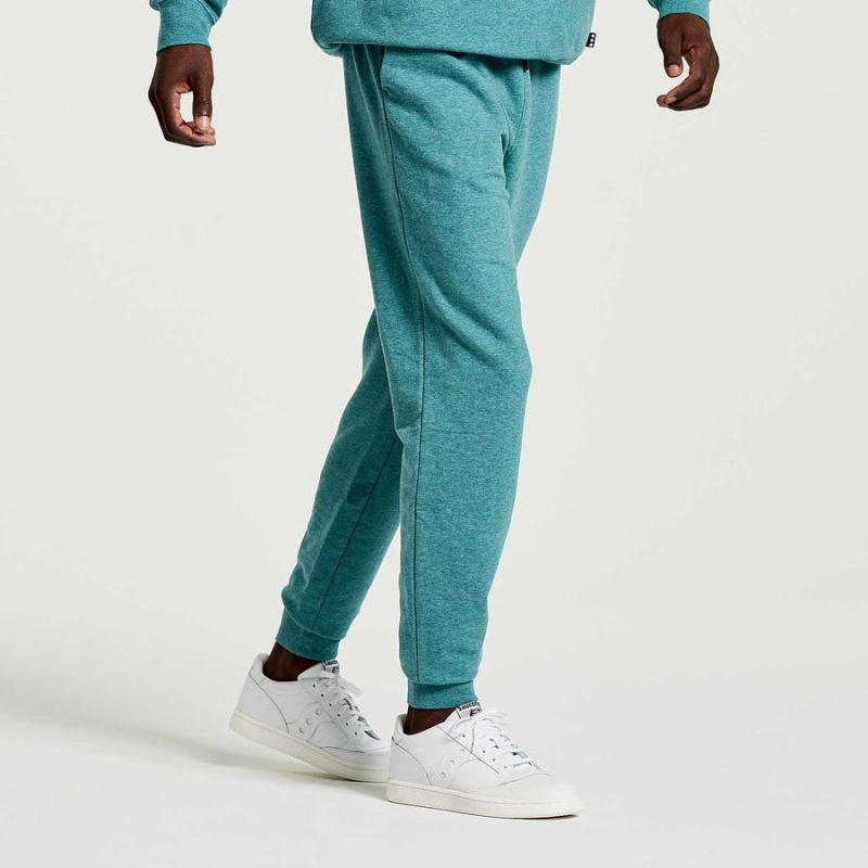 Men's Saucony Rested Sweatpants Turquoise | SG S74396-U37