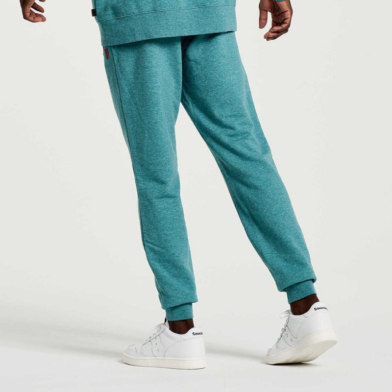 Men's Saucony Rested Sweatpants Turquoise | SG S74396-U37