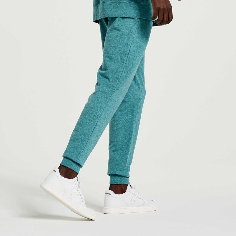 Men's Saucony Rested Sweatpants Turquoise | SG S74396-U37