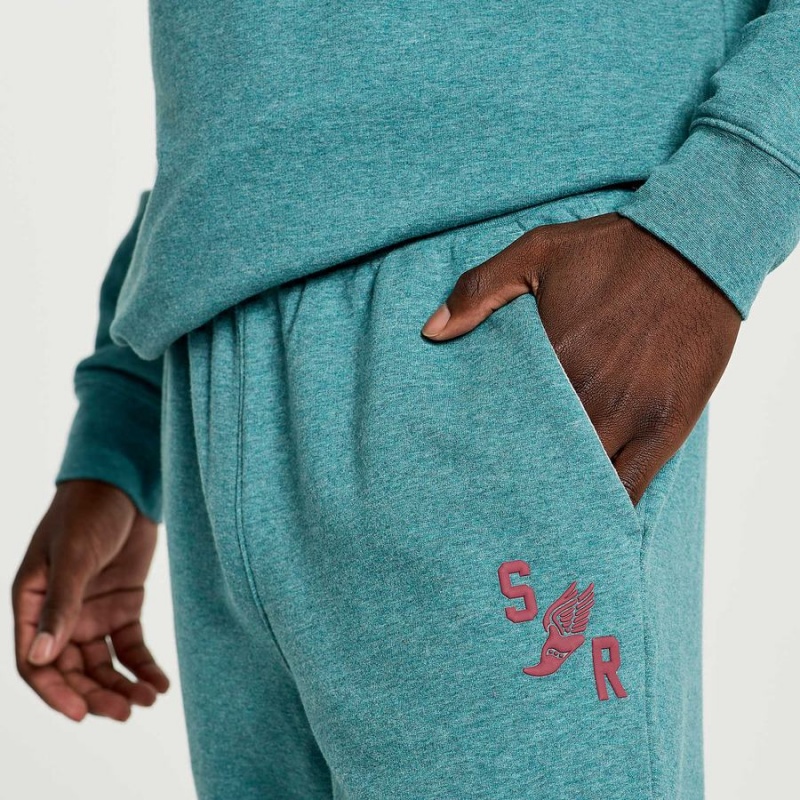 Men's Saucony Rested Sweatpants Turquoise | SG S74396-U37