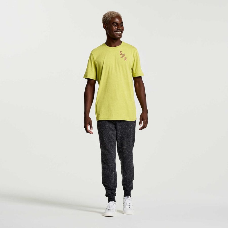 Men's Saucony Rested T Shirts Yellow | SG S61028-T09