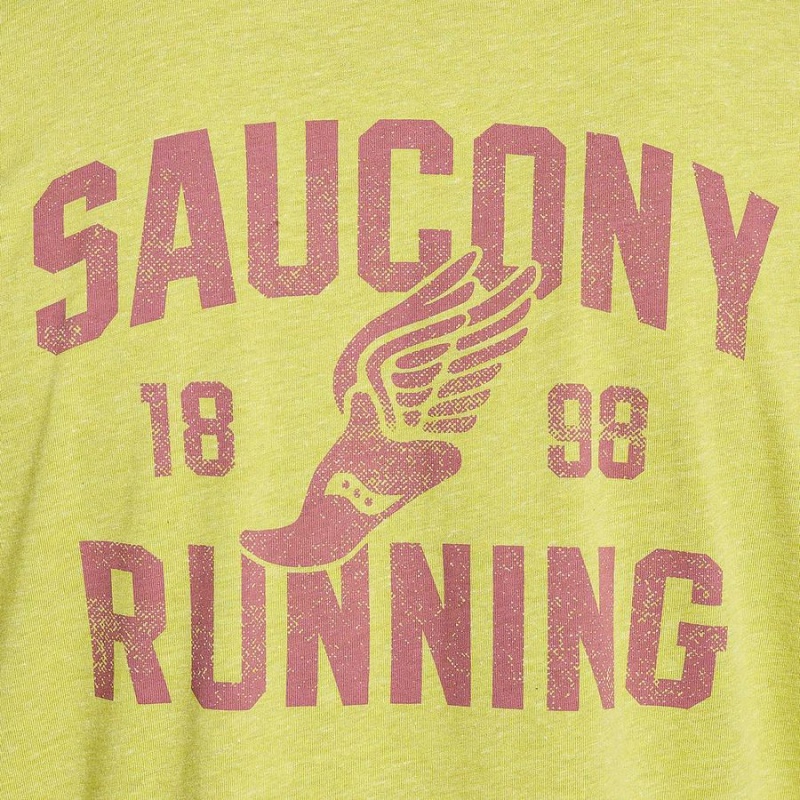 Men's Saucony Rested T Shirts Yellow | SG S61028-T09