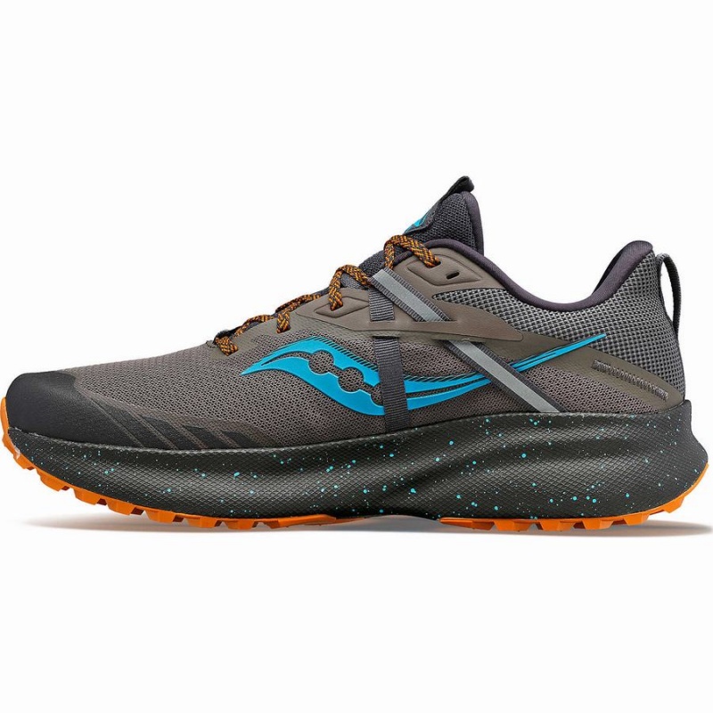 Men's Saucony Ride 15 TR Trail Running Shoes Grey / Blue | SG S61478-P92