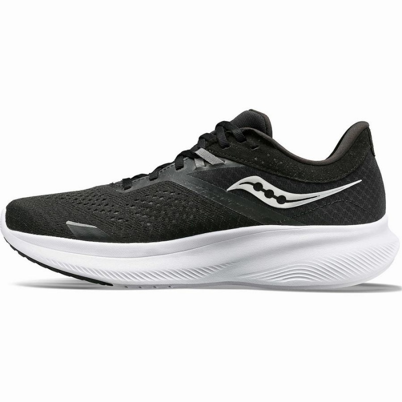 Men's Saucony Ride 16 Running Shoes Black / White | SG S46832-A23