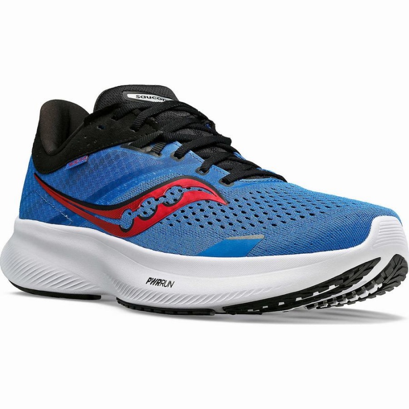 Men's Saucony Ride 16 Running Shoes Blue / Black | SG S18350-B68