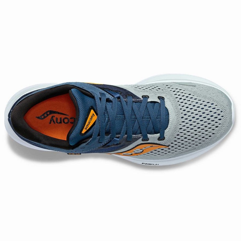 Men's Saucony Ride 16 Running Shoes Grey / Navy | SG S24607-M16