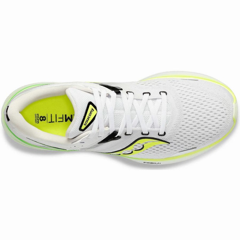 Men's Saucony Ride 16 Running Shoes White / Green | SG S98476-X17