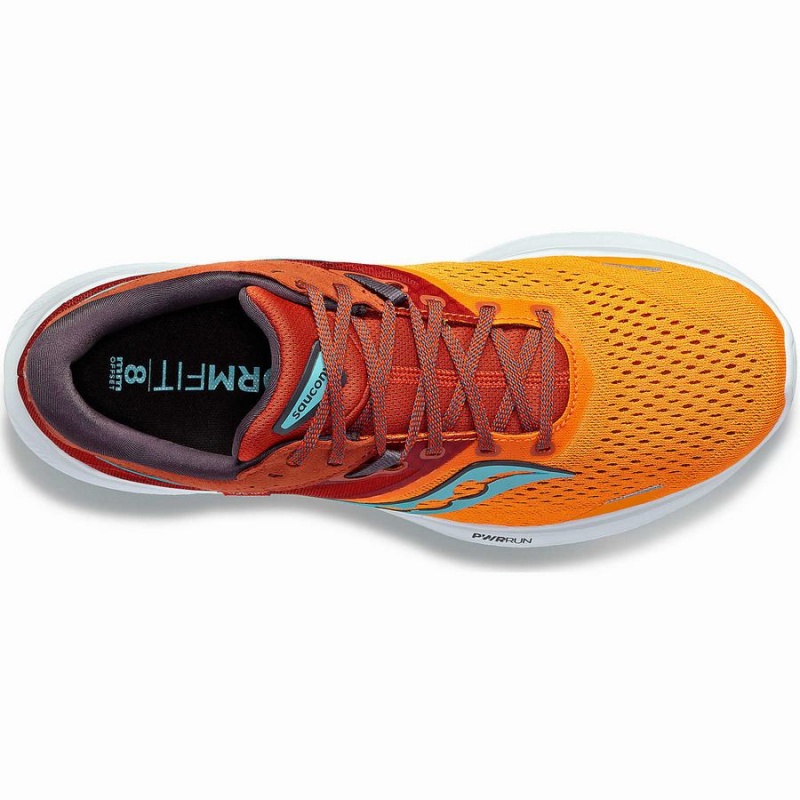 Men's Saucony Ride 16 Wide Running Shoes Yellow / Orange | SG S03247-L91