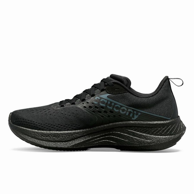 Men's Saucony Ride 17 Running Shoes Black | SG S51472-V01