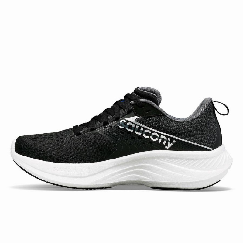 Men's Saucony Ride 17 Running Shoes Black / White | SG S21946-A21