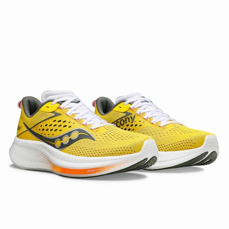 Men's Saucony Ride 17 Running Shoes Yellow | SG S96738-S20