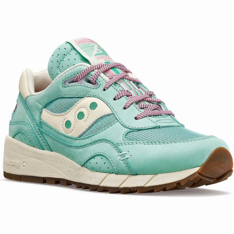 Men's Saucony Shadow 6000 Earth Citizen Sneakers Light Turquoise / White | SG S97182-M25