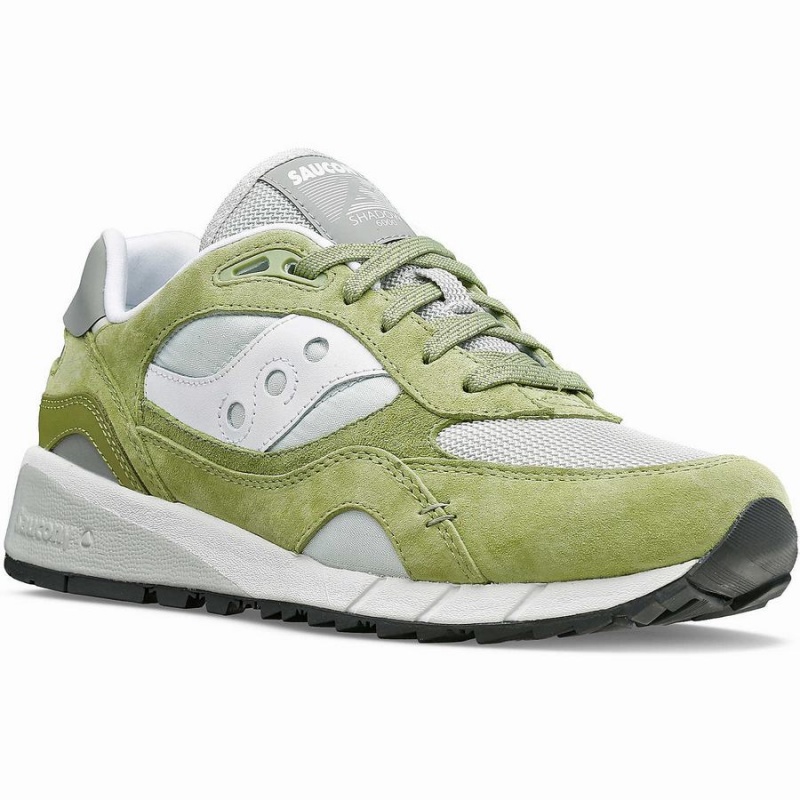 Men's Saucony Shadow 6000 Premium Sneakers Olive / White | SG S53840-S34