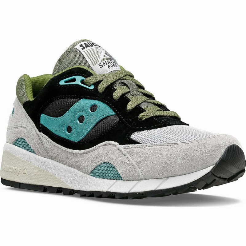 Men's Saucony Shadow 6000 Sneakers Grey / Green / Black | SG S64309-Z40