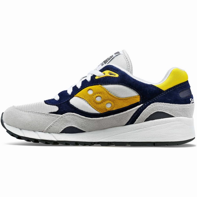 Men's Saucony Shadow 6000 Sneakers Grey / Blue / Yellow | SG S35947-C37