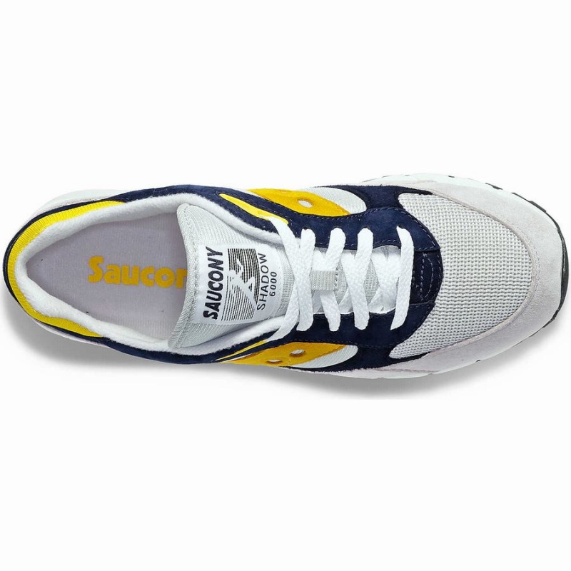 Men's Saucony Shadow 6000 Sneakers Grey / Blue / Yellow | SG S35947-C37