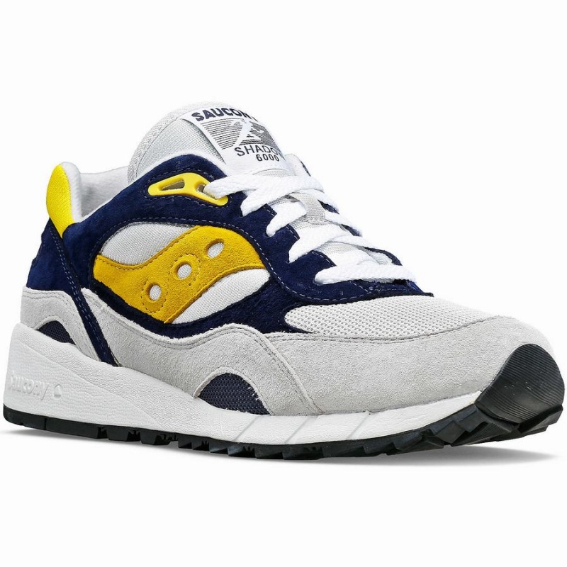 Men's Saucony Shadow 6000 Sneakers Grey / Blue / Yellow | SG S35947-C37