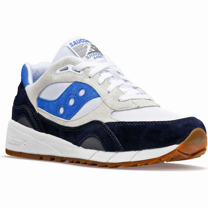 Men's Saucony Shadow 6000 Sneakers White / Navy / Blue | SG S56073-R90