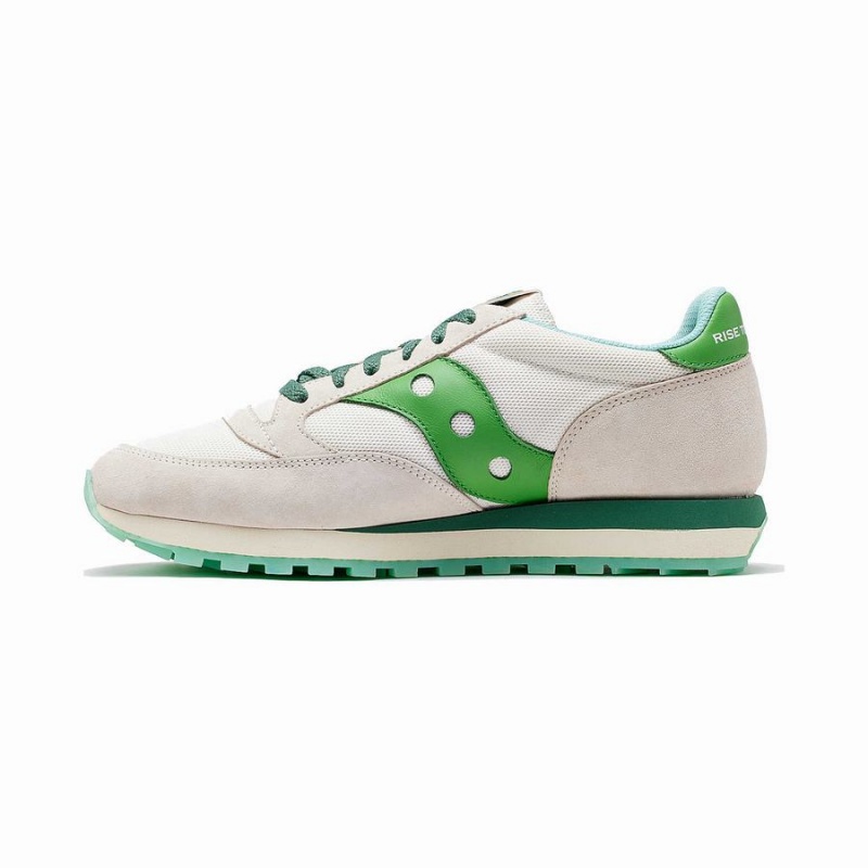 Men's Saucony Shamrock Jazz 81 Sneakers White / Green | SG S91054-H12