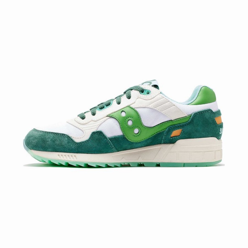 Men's Saucony Shamrock Shadow 5000 Sneakers White / Green | SG S46012-D82