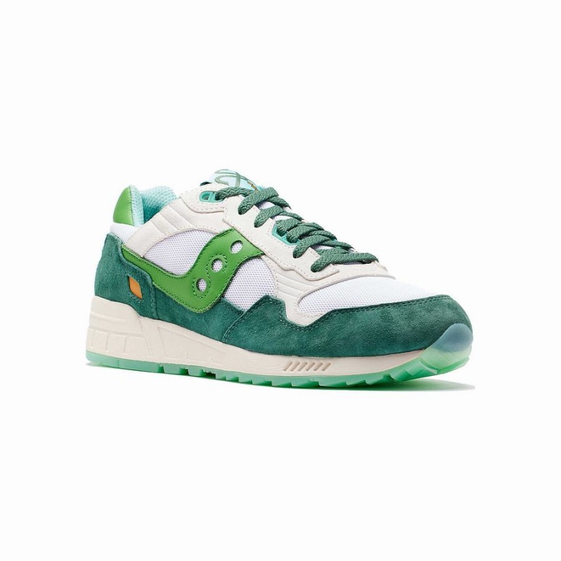 Men's Saucony Shamrock Shadow 5000 Sneakers White / Green | SG S46012-D82