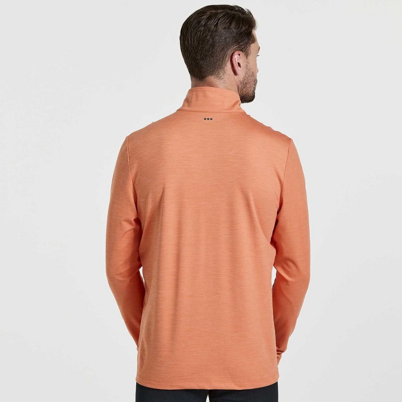 Men's Saucony Solstice 1/4 Zip Tops Orange | SG S75340-T62