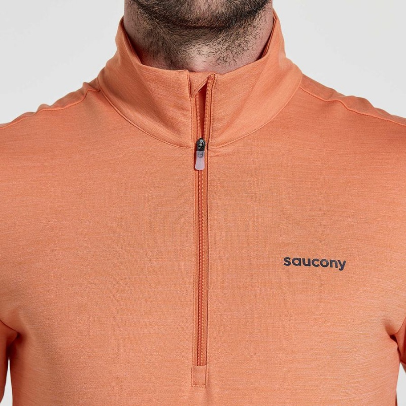 Men's Saucony Solstice 1/4 Zip Tops Orange | SG S75340-T62