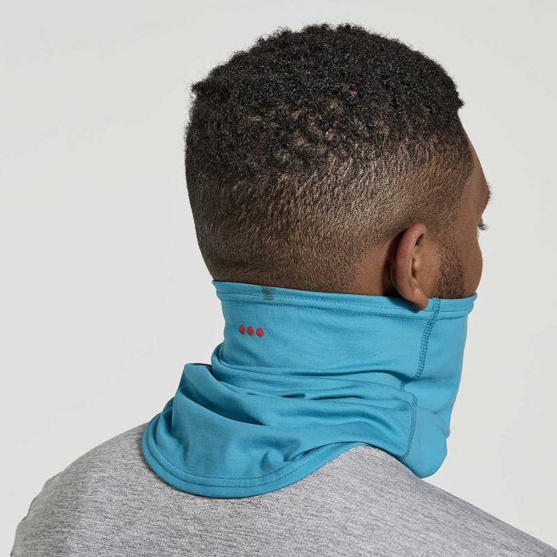 Men's Saucony Solstice Gaiter Neck Warmer Turquoise | SG S86903-B64