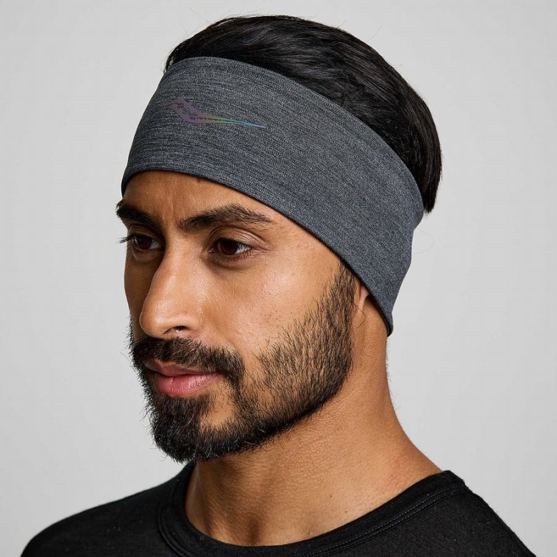 Men\'s Saucony Solstice Headband Black | SG S39046-U10