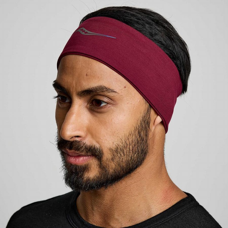 Men\'s Saucony Solstice Headband Red | SG S03847-P57