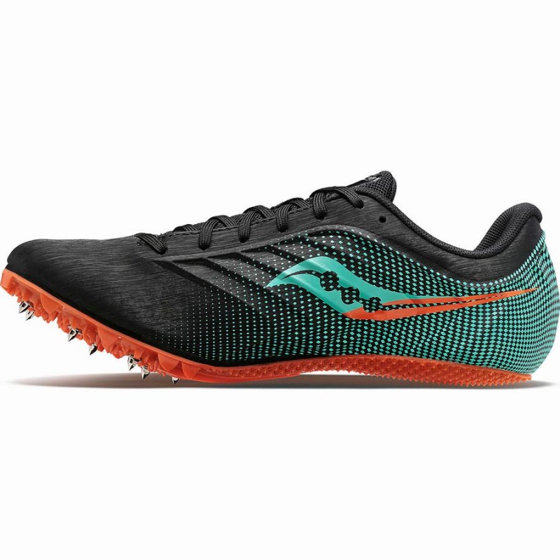 Men's Saucony Spitfire 5 Track Spikes Black / Mint | SG S62918-X47