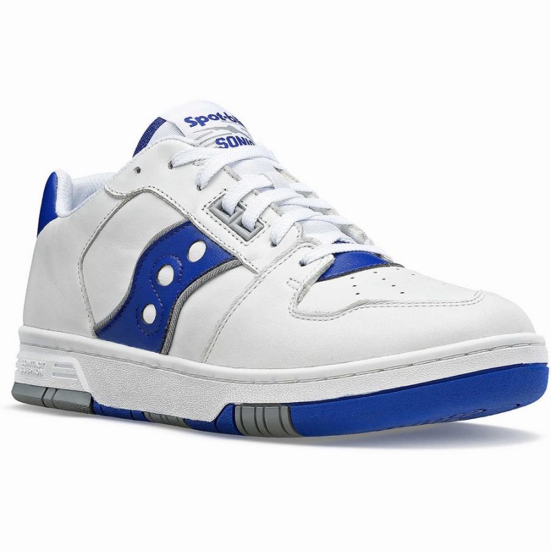 Men's Saucony Spot-Bilt™ Sonic Low Sneakers White / Royal | SG S29460-U89