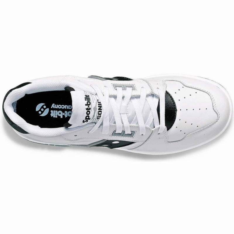 Men's Saucony Spot-Bilt™ Sonic Low Sneakers White / Black | SG S73502-Z49