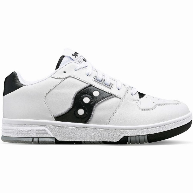 Men\'s Saucony Spot-Bilt™ Sonic Low Sneakers White / Black | SG S73502-Z49